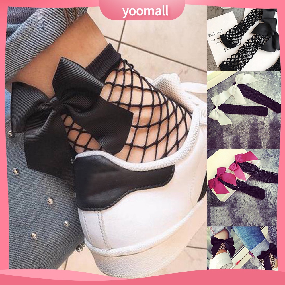 Vớ lưới đính nơ thời trang nữ tính