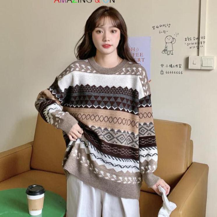 Áo Len Thổ Cẩm, Áo Len Nữ Form Rộng Phong Cách Hàn Quốc Trẻ Trung Năng Động AZ | BigBuy360 - bigbuy360.vn