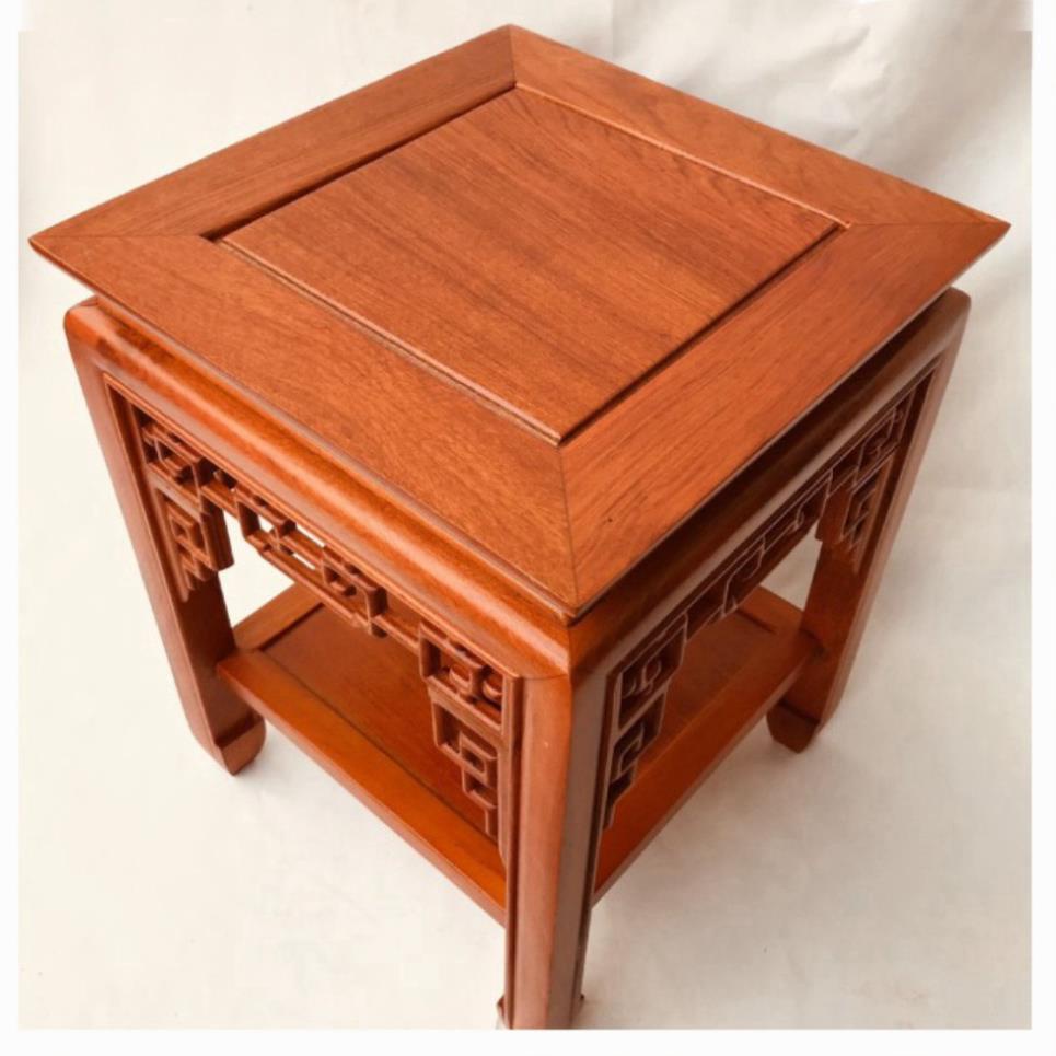 Đôn vuông gỗ Hương mặt 30cm cao 40/50/60/70/80cm