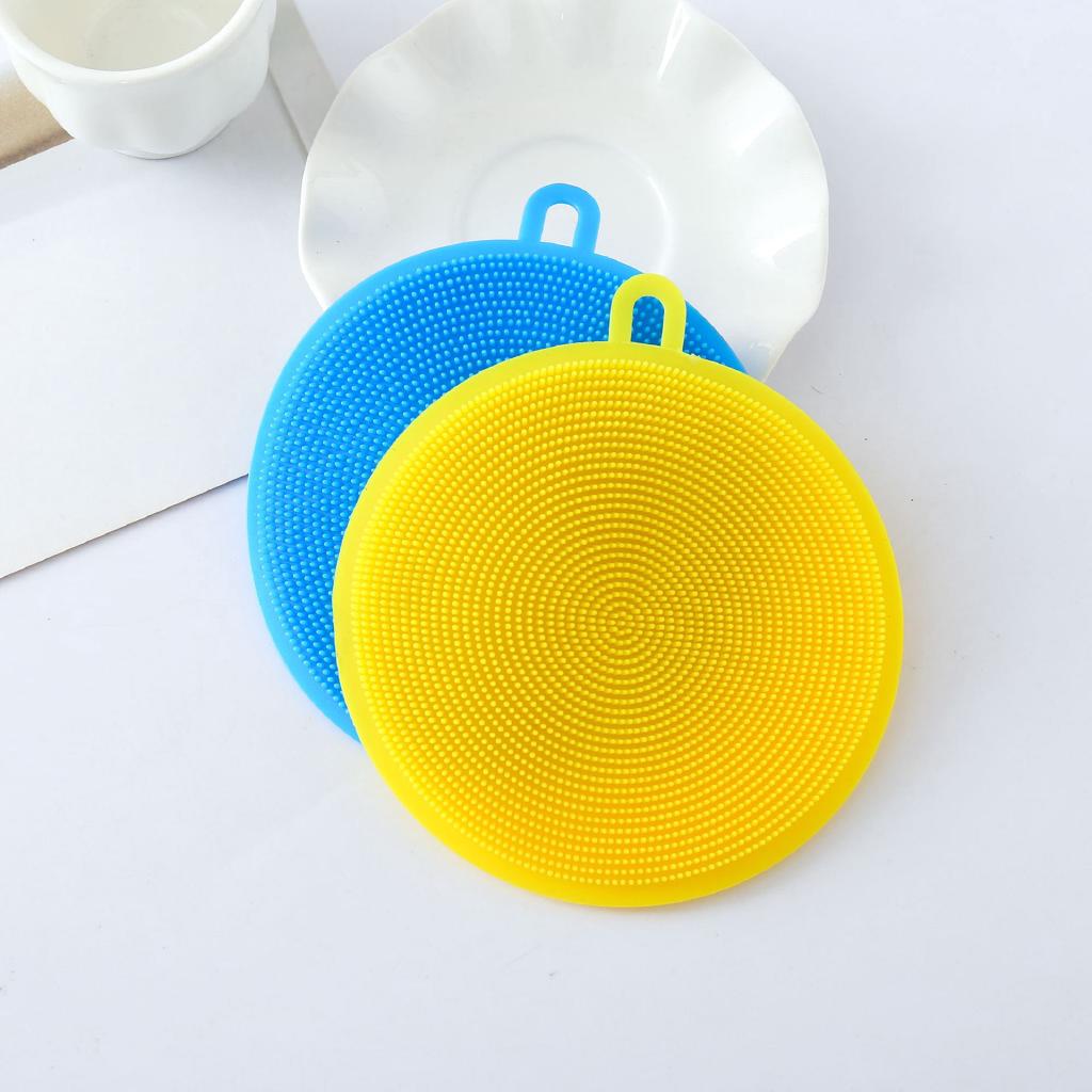 Miếng Rửa Chén Hình Tròn Bằng Silicon