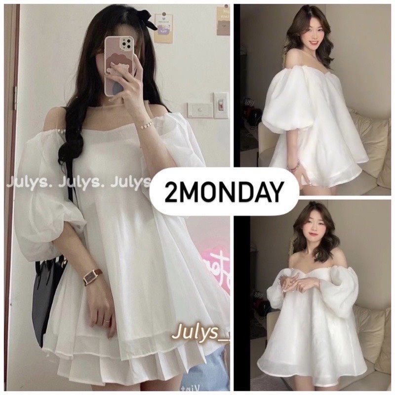 ÁO ĐÍNH NGỌC BABYDOLL TRỄ VAI PHỐI VOAN LƯỚI TIỂU THƯ 2MONDAY CLOTHING