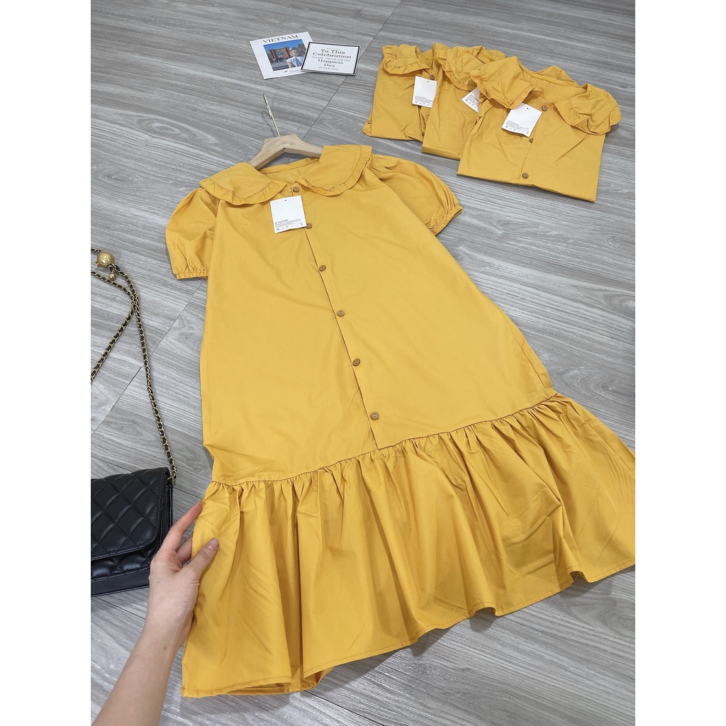 Váy thiết kế, Váy sơ mi cổ bèo đuôi cá cực đẹp xinh xắn | BigBuy360 - bigbuy360.vn