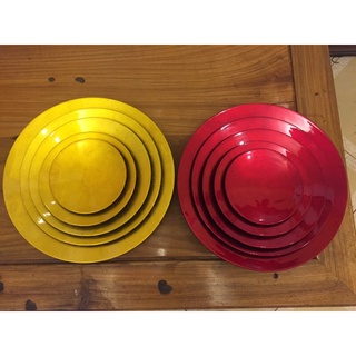 Đĩa bầy hoa quả gỗ sơn mài ( bộ 5 đĩa 15, 20, 25, 30, 35cm)