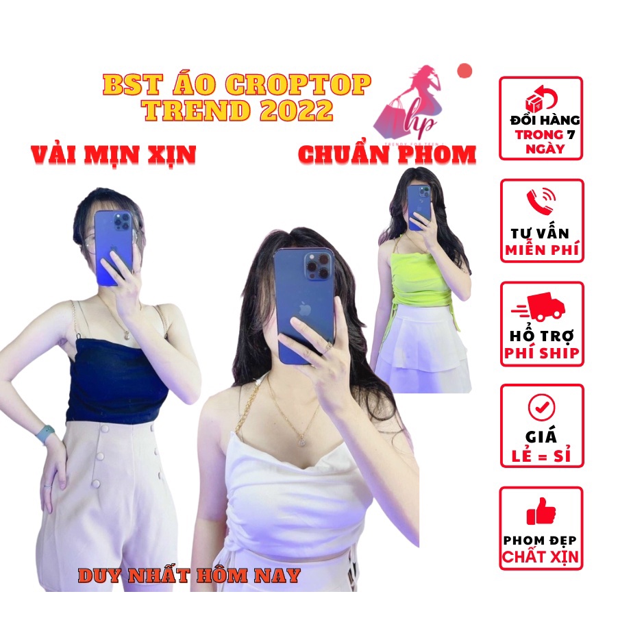 Áo hai dây nữ croptop đẹp ôm body rút eo phối xích cực sang chảnh mẫu mới thời trang nữ 2022-A24