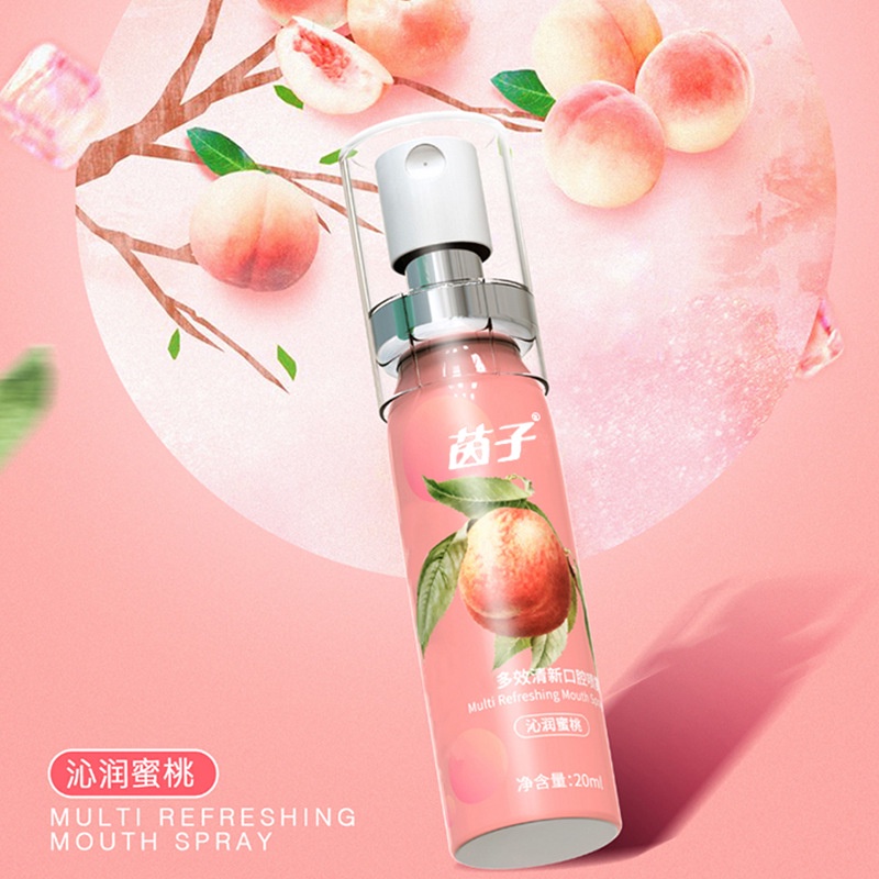 [RẺ VÔ ĐỊCH] XỊT THƠM MIỆNG Yinzi 20ml vị Bạc hà- Đào giúp hơi thở thơm mát, loại bỏ mùi hôi miệng