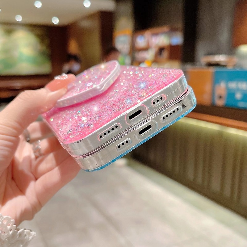 Ốp Điện Thoại Lấp Lánh Tích Hợp Gương Trang Điểm Hình Trái Tim Cho Iphone X / XS XR XS MAX 11 11PRO 11PROMAX 6G 6P 7G / 8G 7P / 8P