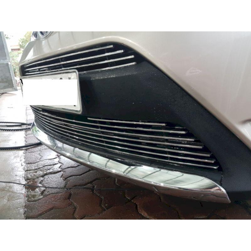Ốp mặt ca lăng lưới Toyota Vios 2014-2018 inox