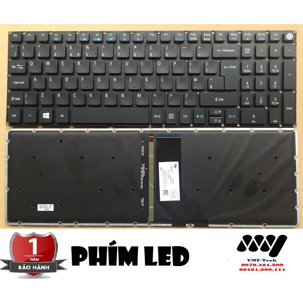 Bà phím laptop Acer Aspire E5-573 E5-722 E5-772 V3-574G E5-532G E5-722 E5-522 E5-574