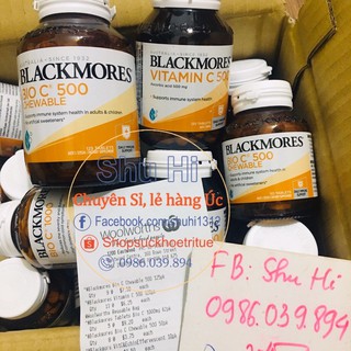 Vitamin C 500mg Blackmores Úc (50 - 120 - 125 viên)