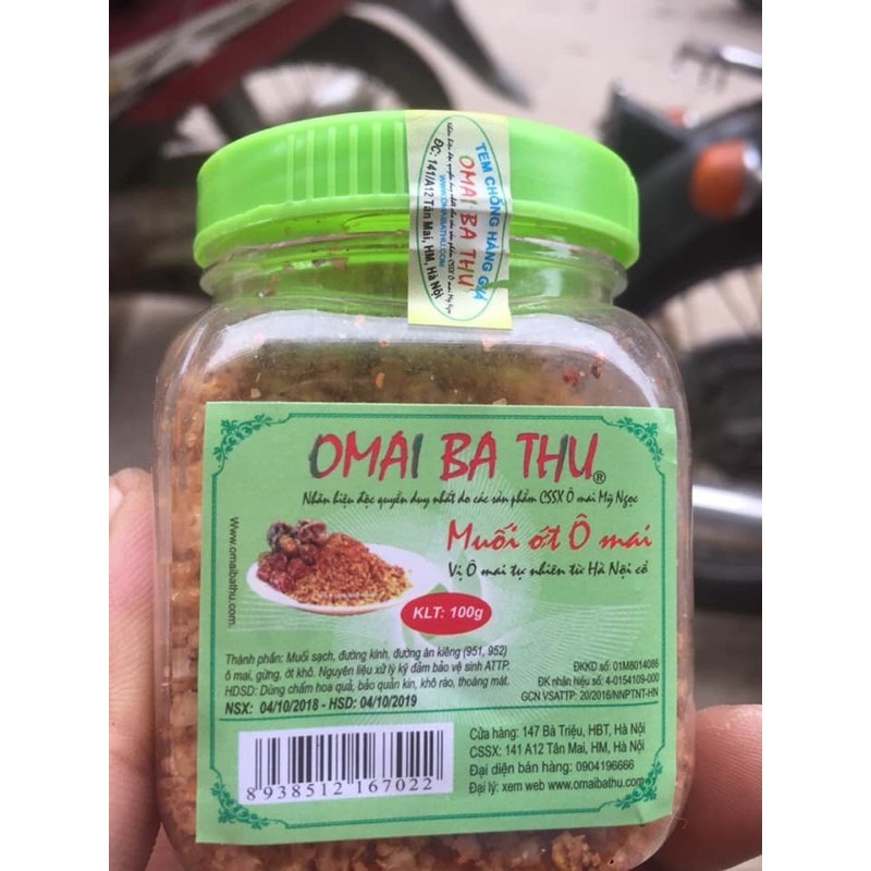 Muối Ô Mai Bà Thu Hộp 100g/ Muối Ô Mai