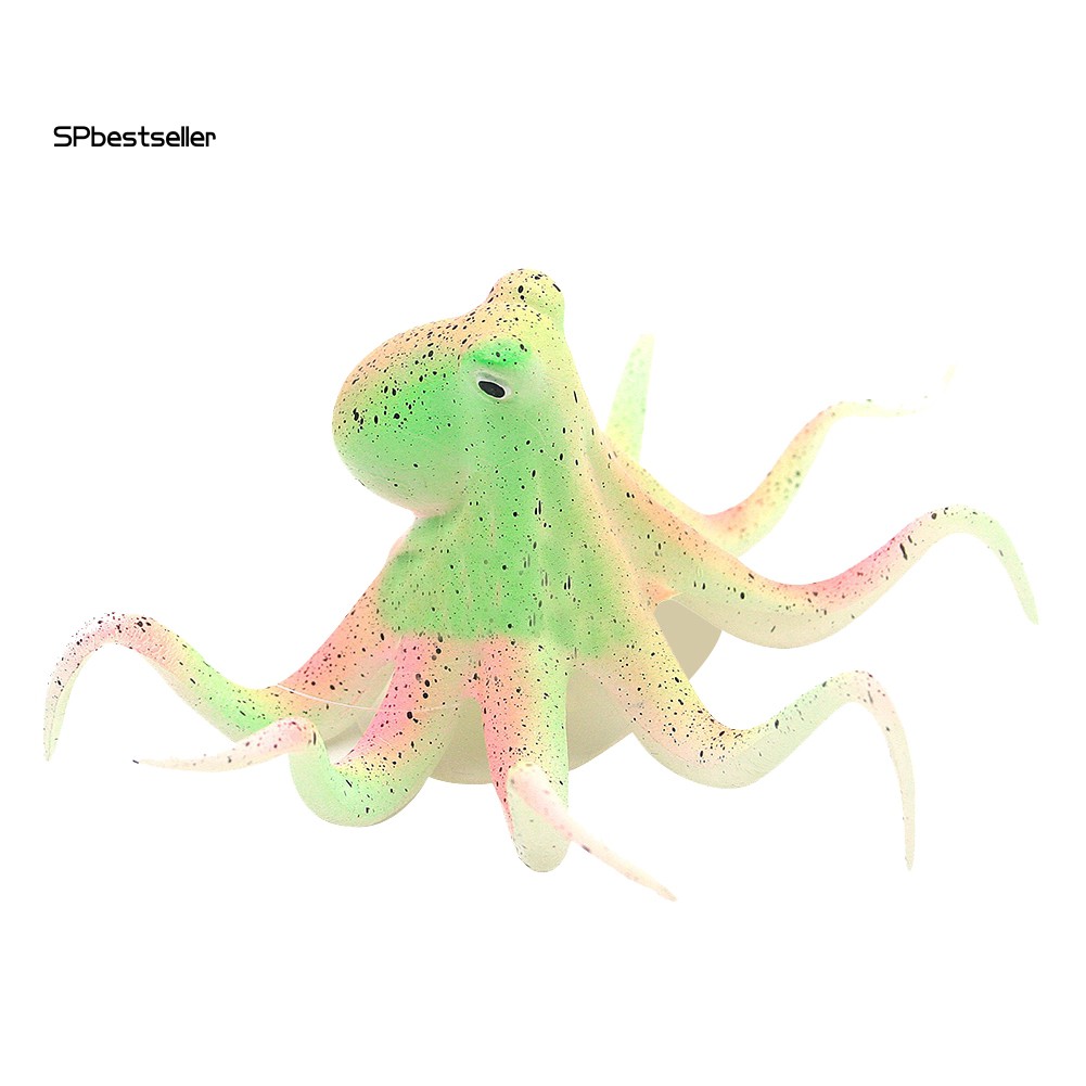 Mô hình con bạch tuộc nhân tạo dạ quang dùng để trang trí hồ cá