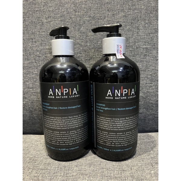 Cặp Gội Xả ANPIA Phục Hồi - Làm Mềm Mượt - Không Silicon- Không Hoá Chất 560ml