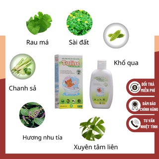 [FREESHIP] Sữa tắm gội trẻ em thảo dược Tulise - làm mát da, ngừa rôm sảy, mụn nhọt - 100ml