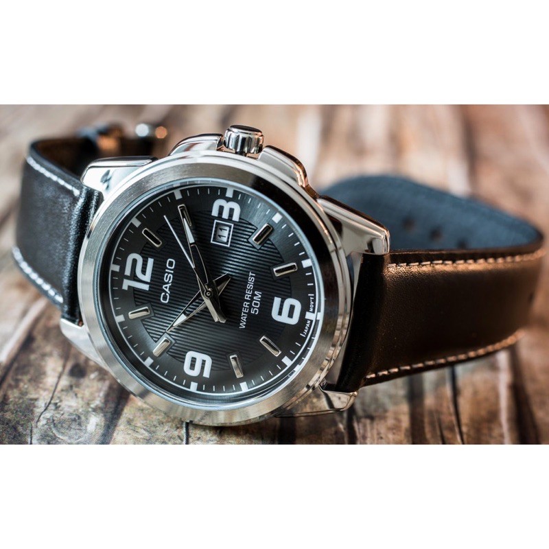 Đồng hồ nam dây da Casio chính hãng Anh Khuê MTP-1314L-8AVDF