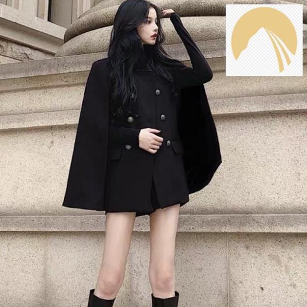 [ Sale nhanh] [ORDER] Áo khoác dạ cape đính khuy sang chảnh (có ảnh + video) | BigBuy360 - bigbuy360.vn