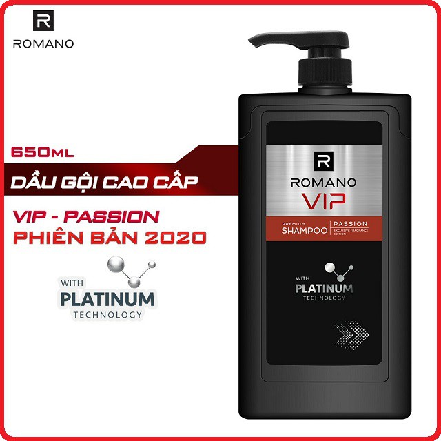 Dầu gội nam cao cấp Romano Vip ⚡⚡100% HÀNG CHÍNH HÃNG⚡⚡ FREESHIP⚡⚡  Đẳng cấp cho giới nam nhân- Dòng cao cấp VIP 650gr