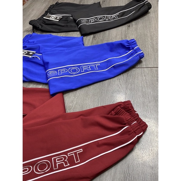 Quần jogger Sport có big size thể thao tập gym yoga nữ vải thun poly 2 da co giãn 4 chiều