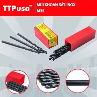 Mũi khoan Sắt- Inox HSS M35 TTPusa (Hộp 10 cái)