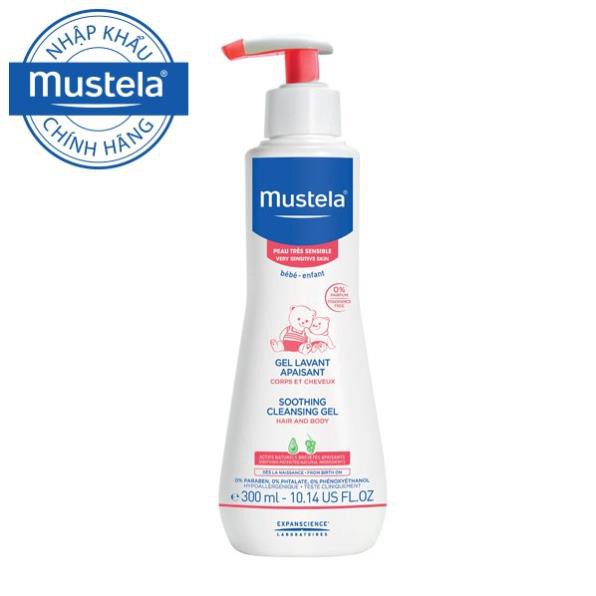 Sữa Tắm Gội Cho Trẻ Sơ Sinh & Em Bé Da Nhạy Cảm Mustela 300ml