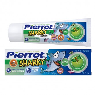 Gel đánh răng trẻ em Pierrot Sharky Calci hữu cơ hương táo 75ML