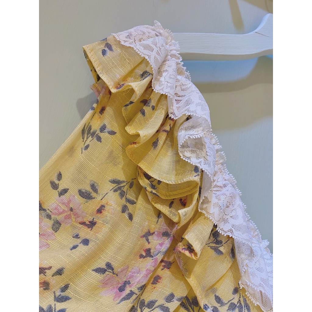 Đầm hoa nhí hở lưng Velvet Dress Gem Clothing SP060635