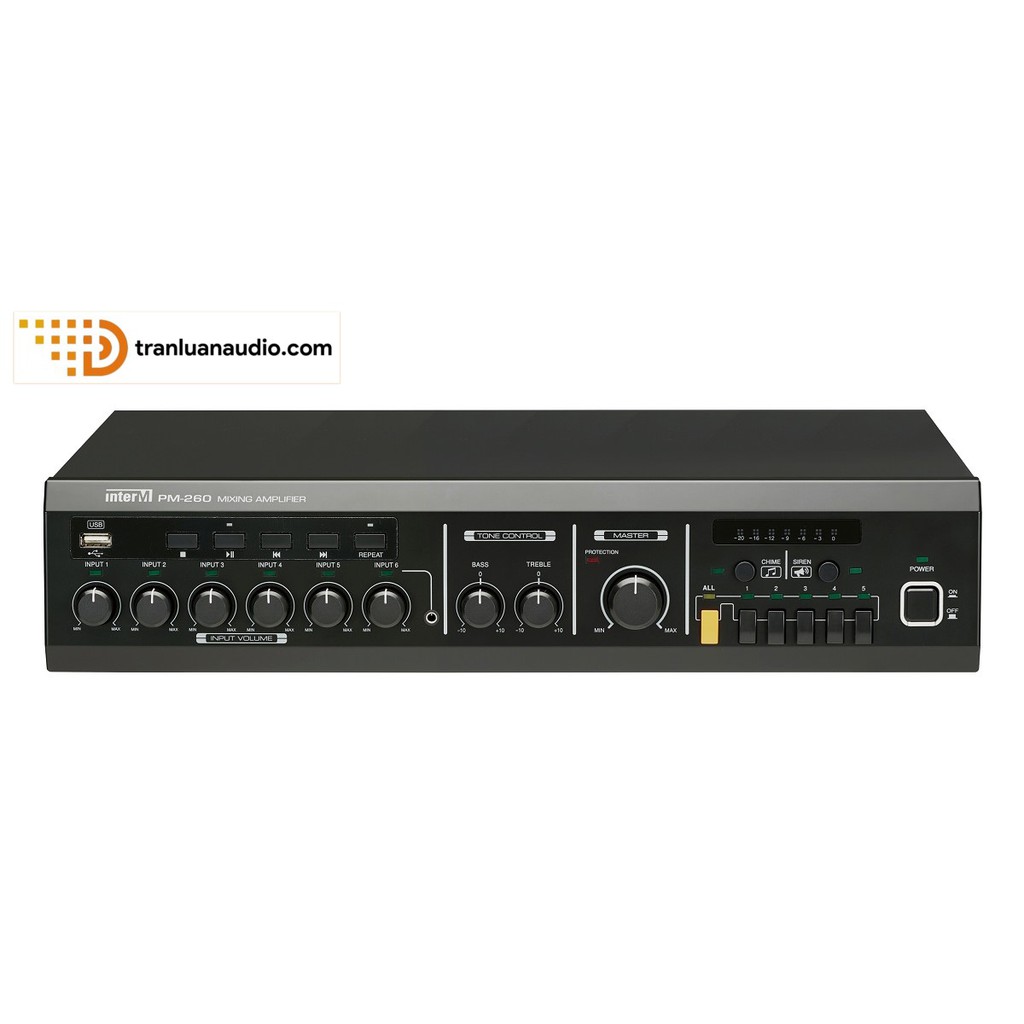 Amply kèm bộ trộn 600W tích hợp USB Inter-M PM-260