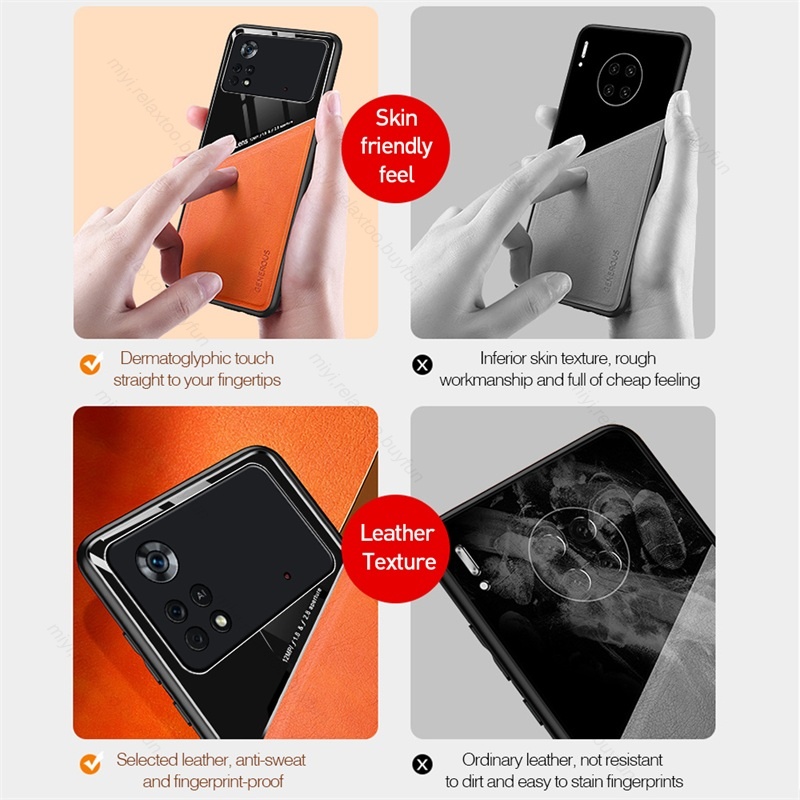 Ốp Điện Thoại Da Mềm Nam Châm Chống Sốc Dành Cho Xiaomi Redmi 10C 10 Note 11 10 10S 12 K50 Poco M3 F3 X3 GT Mix 4