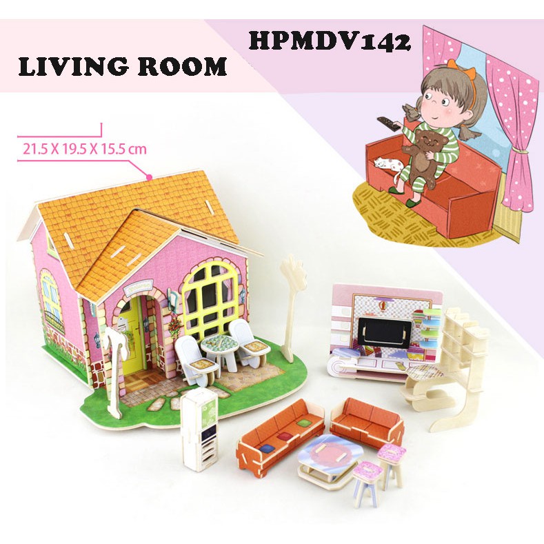 Nhà búp bê -Villa series- Living room -HPMDV142