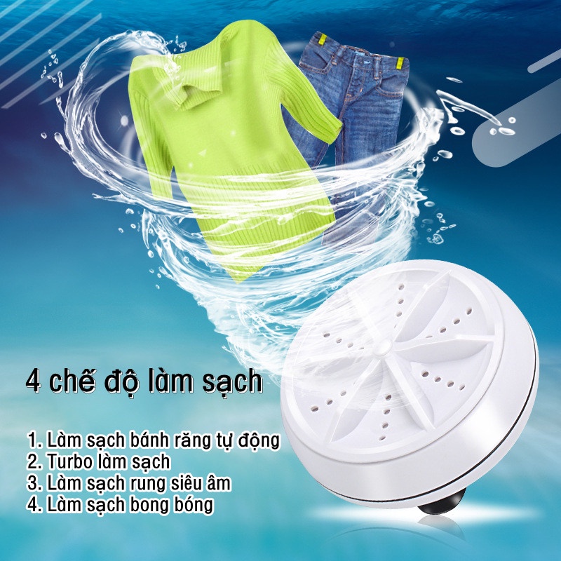 Youpin Máy giặt mini sử dụng sóng siêu âm di động tiện dụng cho gia đình đi du lịch
