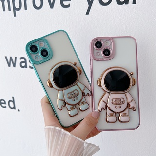 Ốp Điện Thoại TPU Mềm Trong Suốt Có Giá Đỡ Hình Phi Hành Gia Cho iPhone  12 11 Pro Max  12Pro