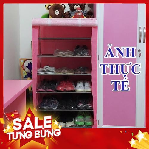 Tủ Đựng Giày Dép 6 Tầng Bằng Vải Cao Cấp (màu ngẫu nhiên) - Hàng nhập khẩu