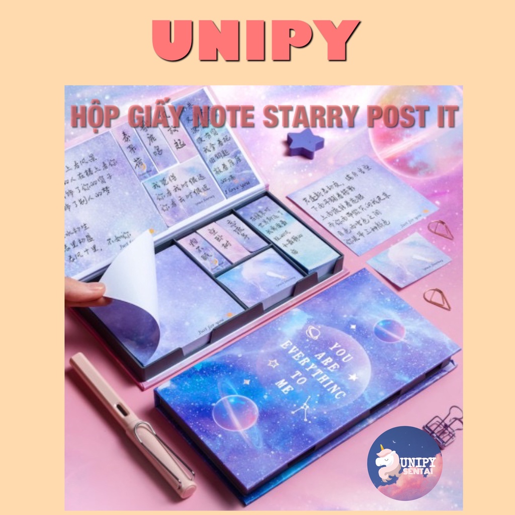 Hộp Giấy Note Ghi Chú Starry Sky Post-it Đáng Yêu