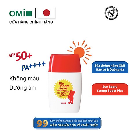 Kem chống nắng omi Sun Bear Plus SPF50+/PA++++