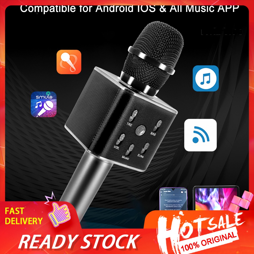 【Ready stock】 TOSING Q9 Wireless Bluetooth Karaoke KTV Party Home Music Singing Microphone