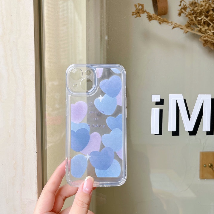 Cute Casing Oppo A53 A33 A52 A72 A92 A31 A5 A9 2020 A3s A5 A12e Reno 5 6 7 Pro 4G 5G F11 Reno5 Reno6 Reno7 Z Clear Painting Purple Love Smiley Style Tpu Soft Thin Shockproof Phone Case Full Back Cover JSCK 01