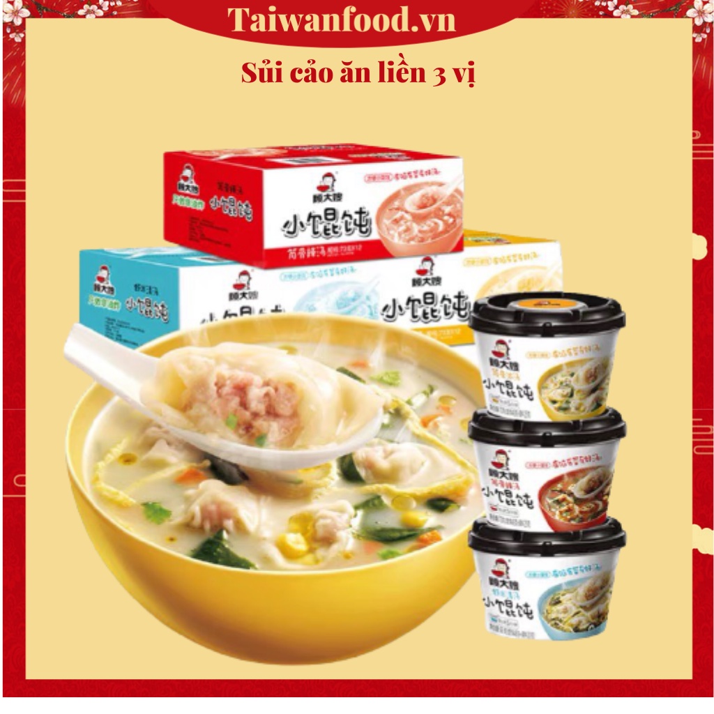 Sủi cảo ăn liền 3 vị/ Hoành thánh ăn liền