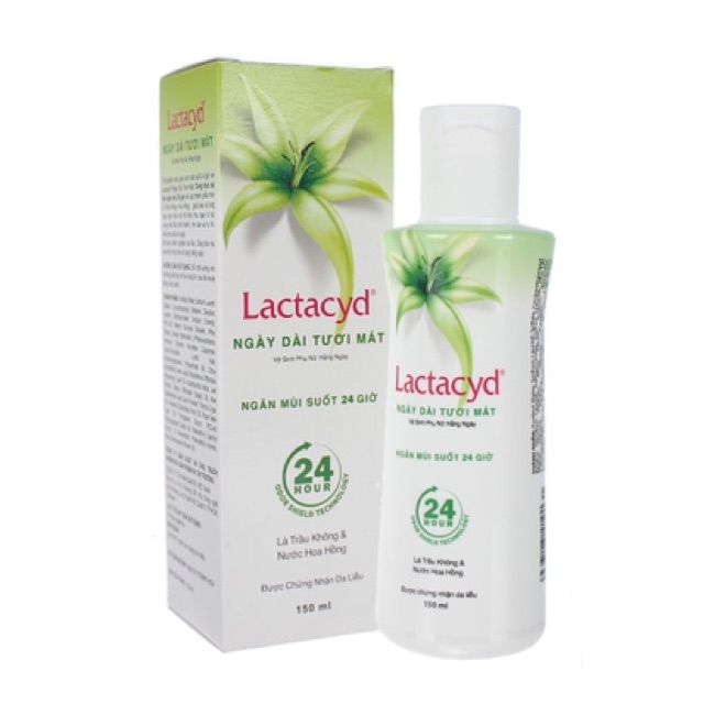 Dung dịch vệ sinh phụ nữ Lactacyd Trầu không / Odor Fresh ngày dài tươi mát tinh chất thảo dược ngăn mùi 24 giờ