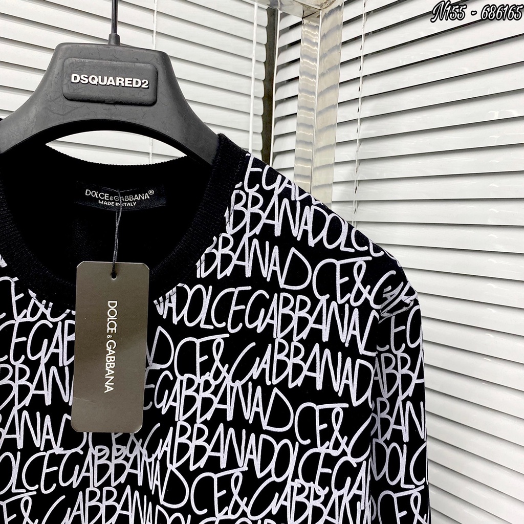 Áo Sweater Nam D&G Họa Tiết Chữ Dập Vân - Áo Nỉ Nam Nữ D&G Chất Nỉ Da Cá Ấm Áp Mềm Mịn DT FASHION MENWEAR