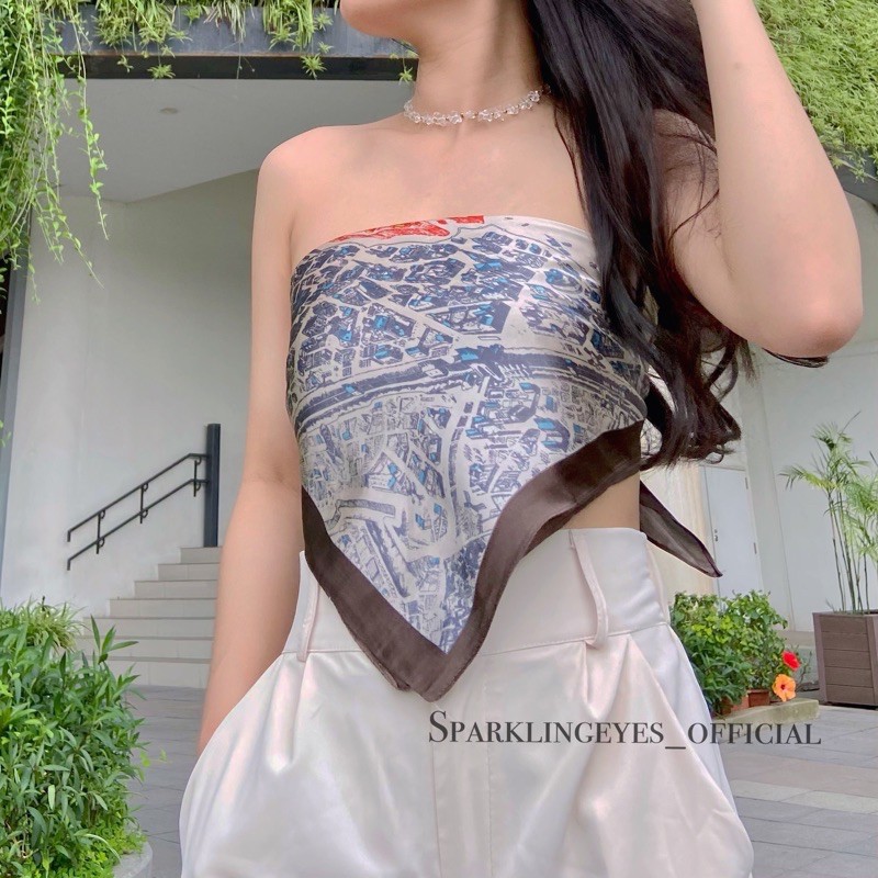 Khăn lụa làm áo