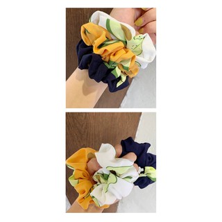 Dây cột tóc vải scrunchies quả bơ