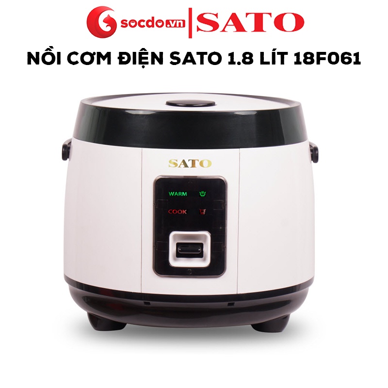 Nồi Cơm, Nồi Cơm Điện SATO 18F061, Dung Tích 1.8L, Công nghệ Nhật Bản – Sản xuất tại Việt Nam - Bảo hành 12 tháng