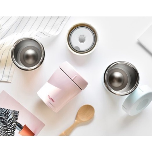 Bình ủ cháo giữ nhiệt tiện dụng Tums Macaron Hàn Quốc 300ml