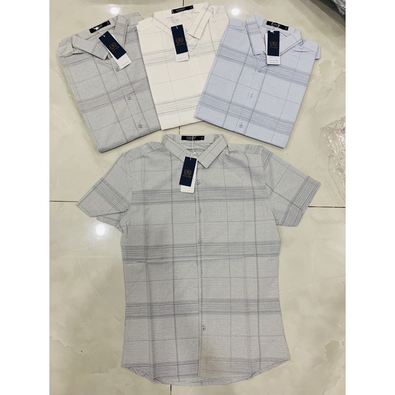 Áo sơmi nam sọc caro body. dành cho con trai và ba