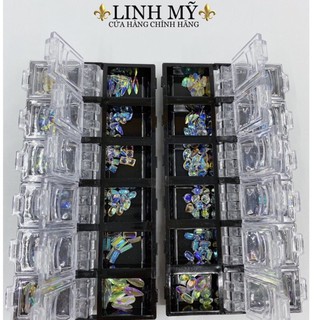 Set 12 mẫu đá khối nail gắn móng