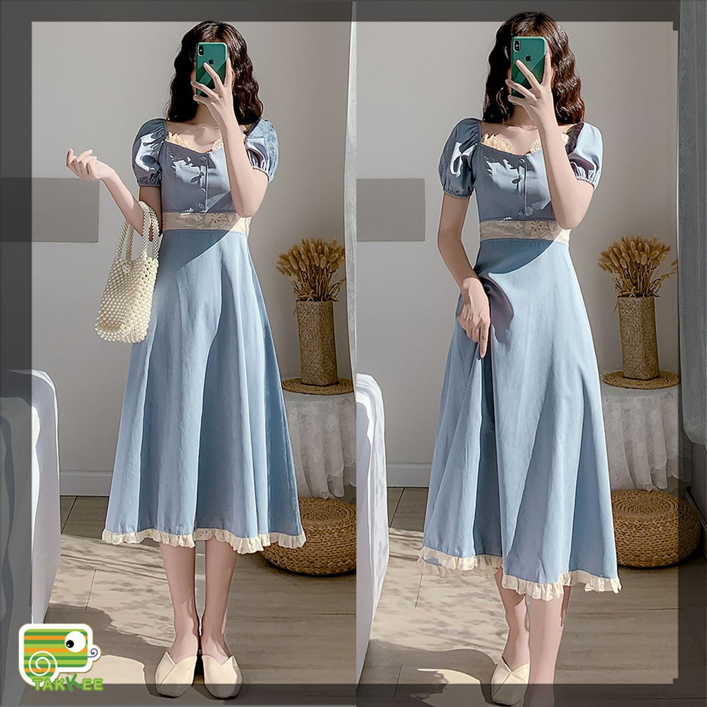 Váy Dáng Dài, Đầm Dáng Dài Vintage Kiểu Dáng Thời Trang Phong Cách Hàn Quốc
