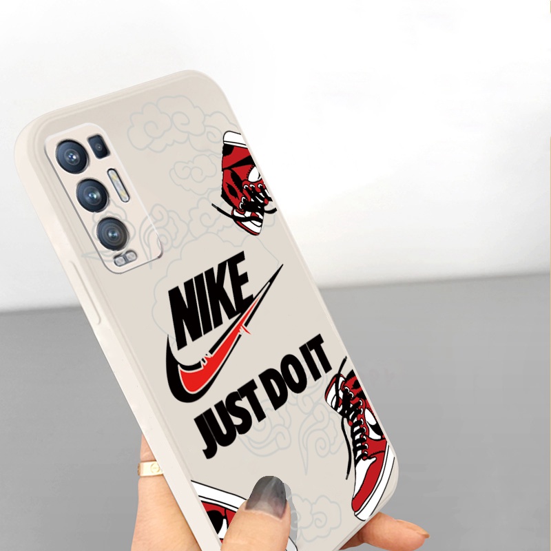 Ốp Điện Thoại Viền Vuông In Chữ Just Do it Cho OPPO A17 A17K Reno7 Reno8 4G Reno6 Z 5G Reno 5 Pro 4 3 Reno2 Z F A95 5G A76 A96 A57 A77