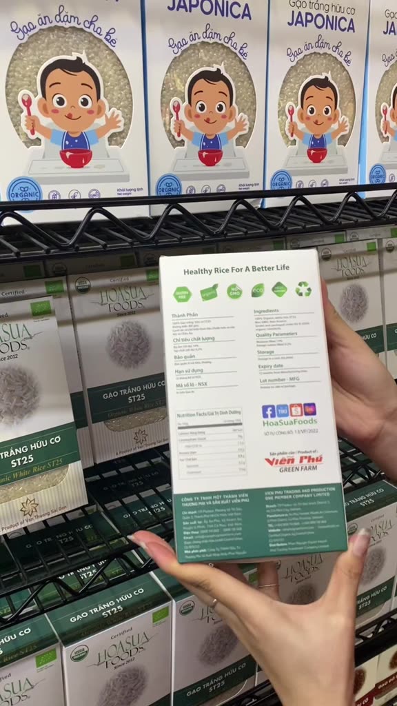 Gạo trắng hữu cơ ST25 Hoa Sữa 1kg - Leaf Organic | BigBuy360 - bigbuy360.vn