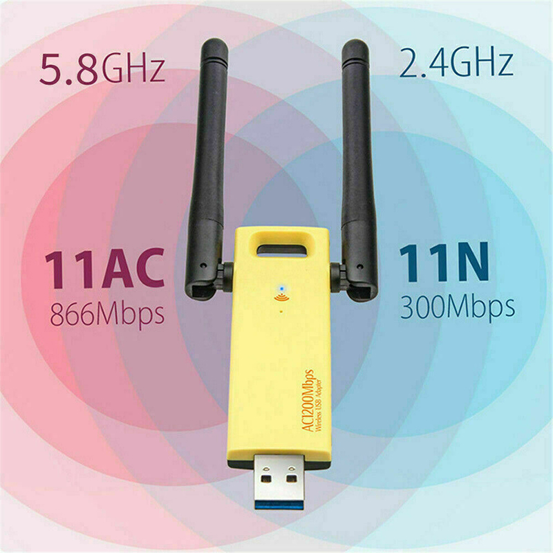 Ăng Ten Thu Sóng Wifi Không Dây Usb 3.0 1200mbps Ac1200 Băng Tần Kép 5ghz | BigBuy360 - bigbuy360.vn