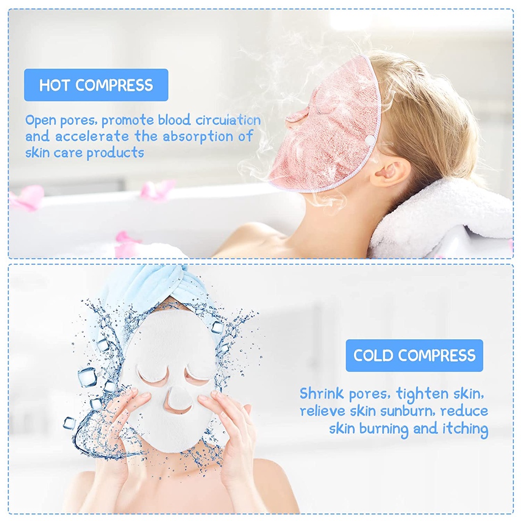 Khăn Mặt Nạ 25 * 25cm Giúp Dưỡng Ẩm Và Chống Lão Hóa Cao Cấp ​Khăn Quấn Đầu / Spa Bằng Vải Lông Cừu San Hô Điều Chỉnh Được