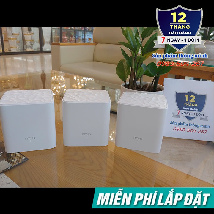 Bộ phát Wifi Router Mesh không dây Tenda Nova MW3 băng tần kép - chuẩn AC1200 - hỗ trợ mesh ghép nối nhiều thiết bị | BigBuy360 - bigbuy360.vn